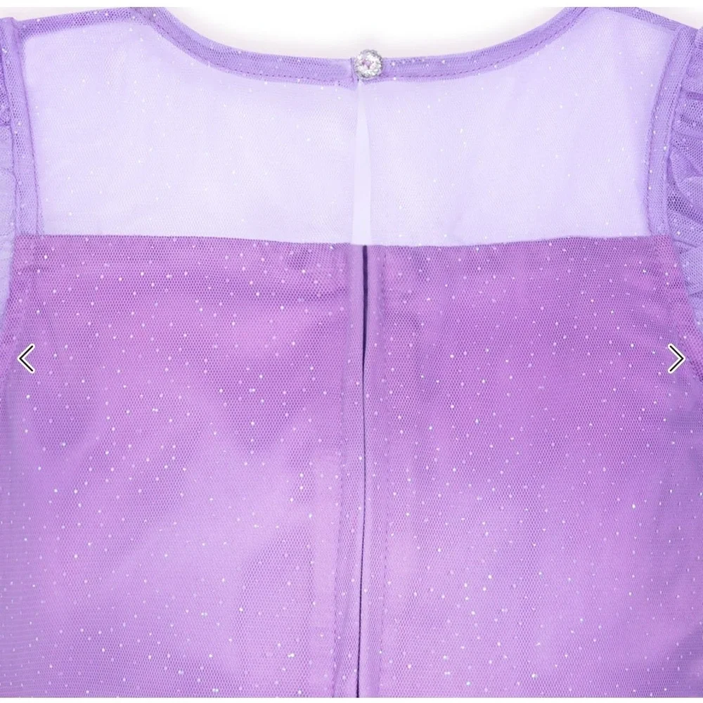 Disney Store Frozen 2‎ Dress Dress Elsa Anna Purple Sparkle Costume 9/10